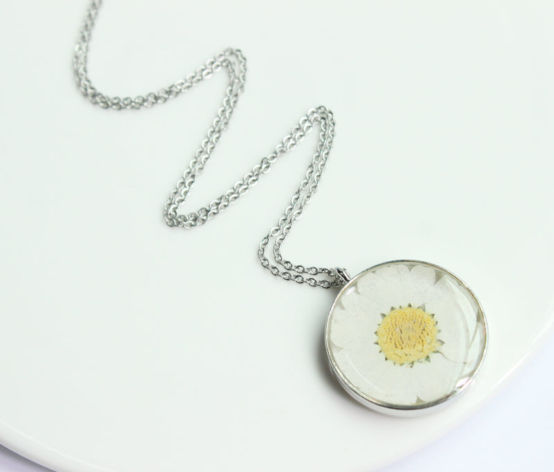 1pcs Handmade Pressed flower jewelry pendant necklace