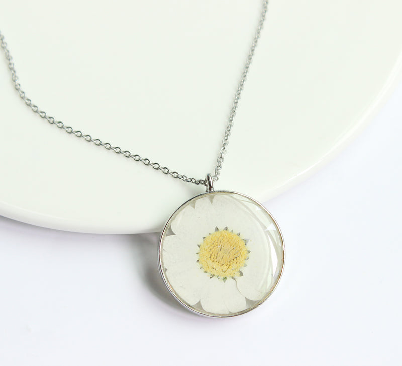 1pcs Handmade Pressed flower jewelry pendant necklace