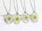 1pcs Oval flower pressed flower pendant necklace