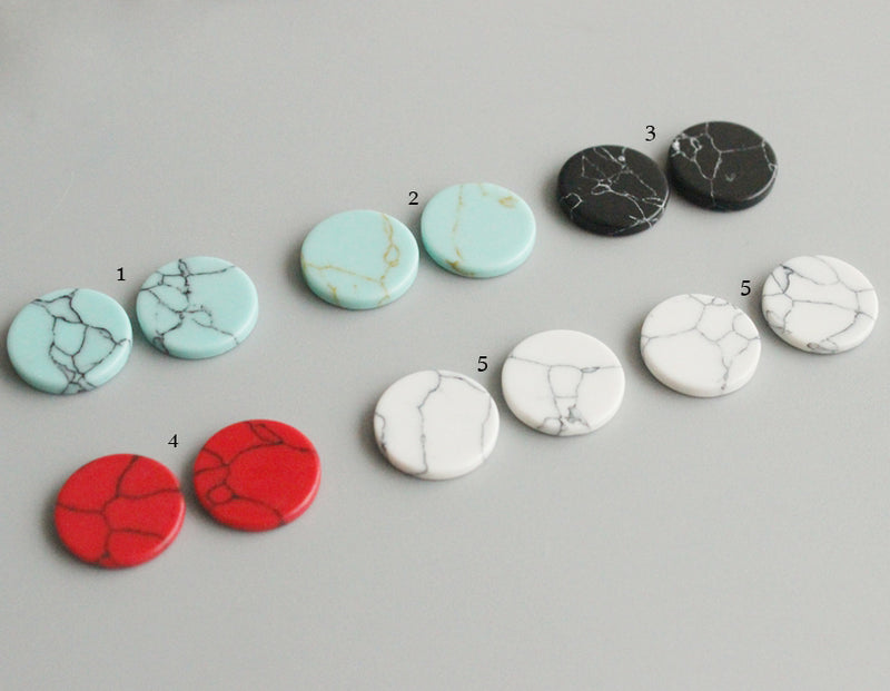 10pcs Natural Turquoise Cabochons -6mm 8mm 10mm 12mm Cabochon wholesale, Marbled road Cabochon,Loose Stones