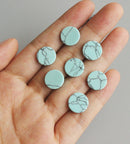 10pcs Natural Turquoise Cabochons -6mm 8mm 10mm 12mm Cabochon wholesale, Marbled road Cabochon,Loose Stones