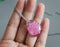 2pcs Teardrop Handmade resin flower Pendant Charm, flower pendant pendant necklace