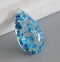 2pcs Teardrop Handmade resin flower Pendant Charm, flower pendant pendant necklace