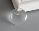 2pcs Handmade Resin real Dandelion Pressed flower Pendant jewelry necklace