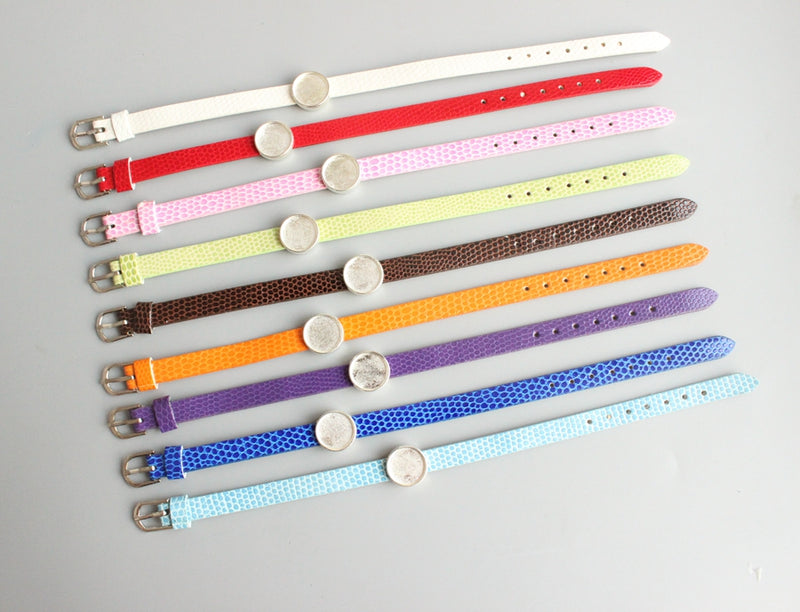 10pcs bracelet Base Settings, Bezel bracelet blanks Cabochon trays