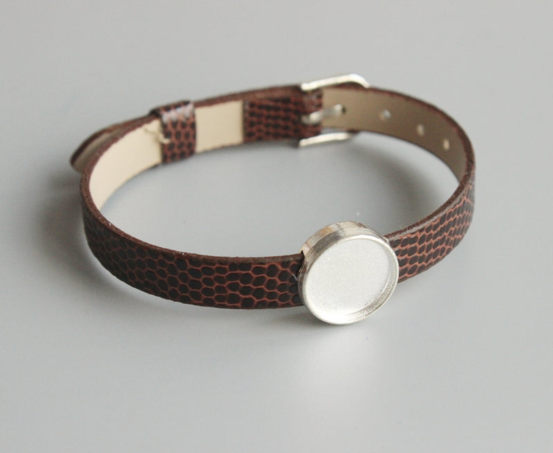 10pcs bracelet Base Settings, Bezel bracelet blanks Cabochon trays