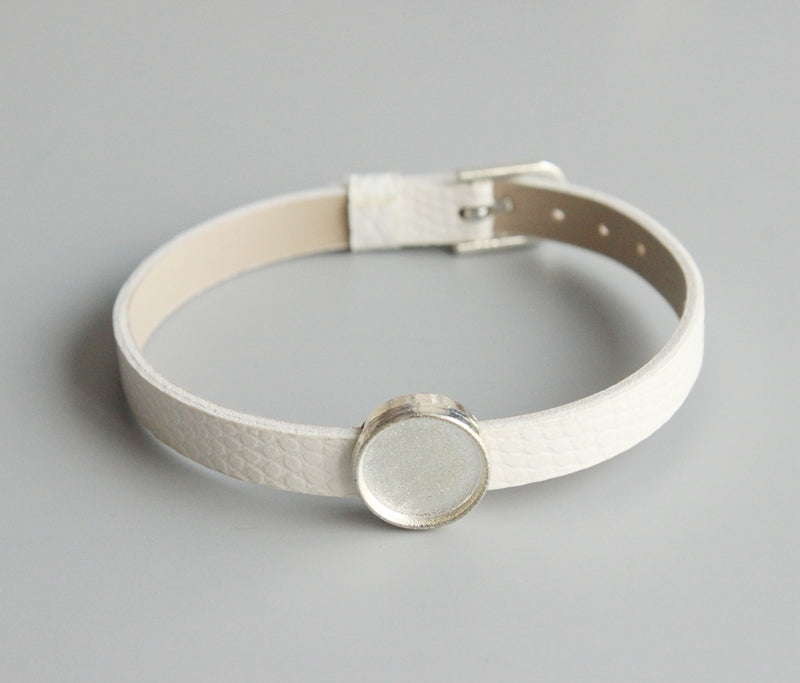 10pcs bracelet Base Settings, Bezel bracelet blanks Cabochon trays