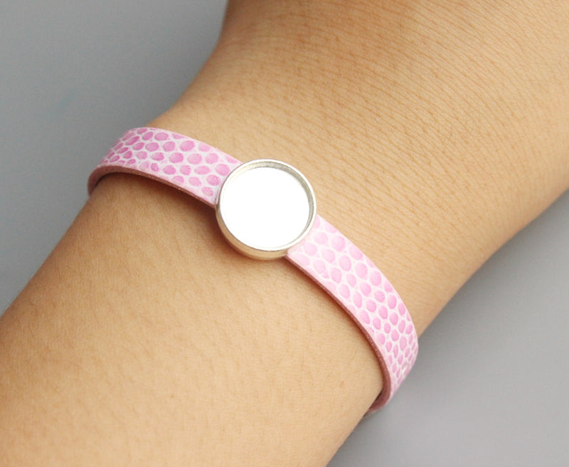 10pcs bracelet Base Settings, Bezel bracelet blanks Cabochon trays