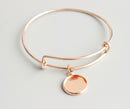 10pcs Rose gold bracelet blanks 8-25mm Bracelet Settings, Bezel Bangle Bracelet Bases