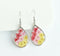 1pcs Teardrop pressed flower pendant jewelry necklace Earrings