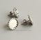 100pcs Stainless Steel crimping Bezel Earrings Studs Settings, Earrings Blanks,Earrings Base