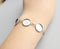 8pcs stainless steel bracelet Base Settings, Bezel bracelet blanks Cabochon trays