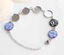 5pcs Shallow groove 8-25mm stainless steel bracelet Base Settings Bezel bracelet blanks Cabochon trays