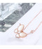 Butterfly pendant necklace  stainless steel vacuum electroplating chain all-match non-fading