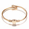 Three-color stainless steel wire braided bracelet, heart-shaped bracelet, stainless steel vacuum electroplating chain all-match non-fading