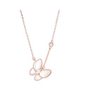 Butterfly pendant necklace  stainless steel vacuum electroplating chain all-match non-fading