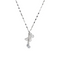 Sterling silver Studded butterfly pendant necklace