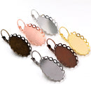 20pcs oval 13x18/ 18x25mm Brass French Earwires Hook With Oval Pad, Earrings Blanks,Earrings Settings Base,Earrings trays