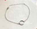 10pcs 8-25mm stainless steel Heart bracelet Base Settings, Bezel bracelet blanks Cabochon trays