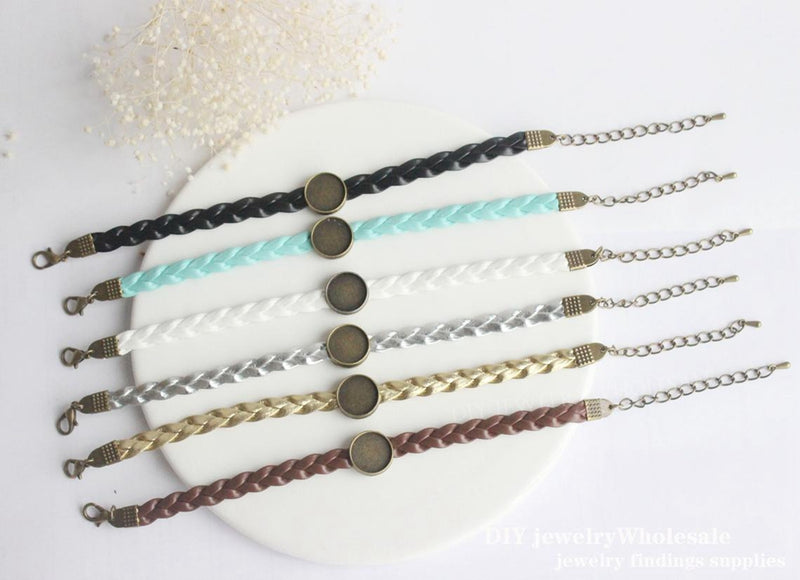 10pcs bracelet blanks 10-20mm Bracelet Settings, Bezel Bangle Bracelet Bases