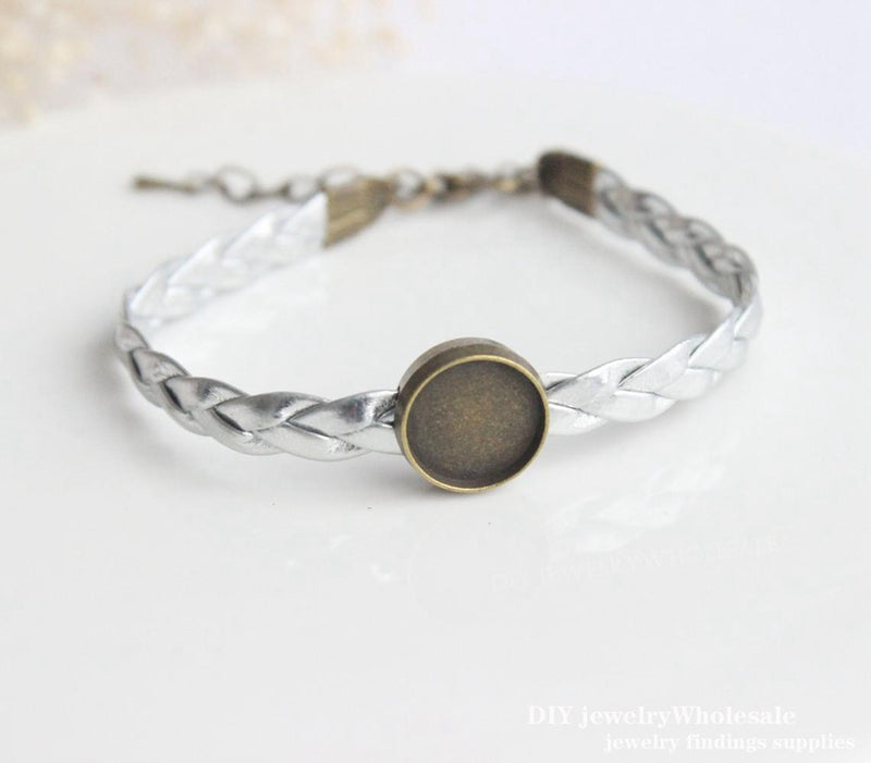 10pcs bracelet blanks 10-20mm Bracelet Settings, Bezel Bangle Bracelet Bases