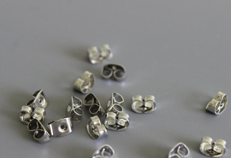 200pcs stainless steel Ear earplugs earring setting ear stud earplug Ears caps Jewelry findings