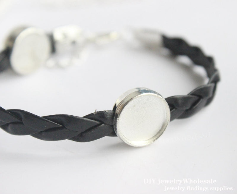 10pcs bracelet blanks,12mm Bracelet Settings, Bezel Bangle Bracelet Bases