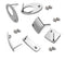 30pcs Surgical Stainless Steel Geometric Earring Studs,Oval Square Bezel  Stainless Steel Earrings Blanks wholesale