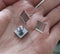 20-100pcs square STAINLESS Steel 10mm Earring Stud Bezel Settings,square Bezel earring Blanks with backs