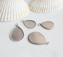 20pcs Stainless Steel Teardrop 10x4mm, 13x18mm, 18x25mm Bezel,Cabochon Settings,Glass Bezel Blanks