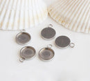 20pcs New thickening Stainless Steel Pendant Bezel Blanks