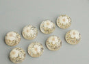 10pcs Handmade Resin 14mm Resin Cabochons, Pressed flower Pendant jewelry necklace