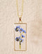1pcs Handmade Square pressed flower pendant necklace