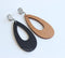10pcs wood oval Bezel Earring Studs, Base with Loop Earring Blanks