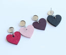 20pcs wood Bezel Earring Studs, heart Earring Blanks