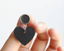 20pcs wood Bezel Earring Studs, heart Earring Blanks