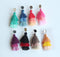 10pcs 3th floor Tassel bezel earring beads Settings 8mm 10mm 12mm Stainless steel earrings Pad, bezel earrings blank base