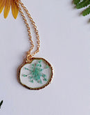 1pcs Handmade Resin pressed flower pendant necklace