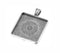 10 pcs square 30mm pendant settings, pendant necklace blank base trays