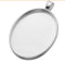 6pcs 30x40mm oval pendant setting, necklace pendant blank, Silver antique bronze ancient silver 30x40mm pendant trays