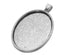 6pcs 30x40mm oval pendant setting, necklace pendant blank, Silver antique bronze ancient silver 30x40mm pendant trays
