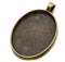 6pcs 30x40mm oval pendant setting, necklace pendant blank, Silver antique bronze ancient silver 30x40mm pendant trays